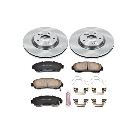 PowerStop OE front brake kit for 2011-2014 Honda Odyssey, includes brake rotors and pads for reliable stopping power
