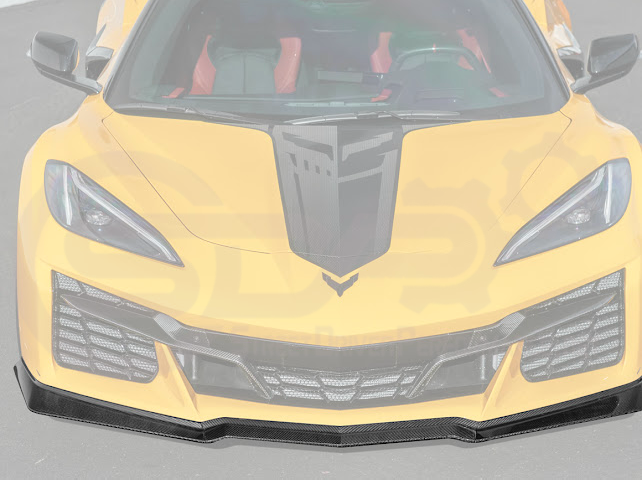 2023-Up Corvette C8 Z06 | Z07 Extended Package CARBON FIBER Front Lip Splitter Ground Effects