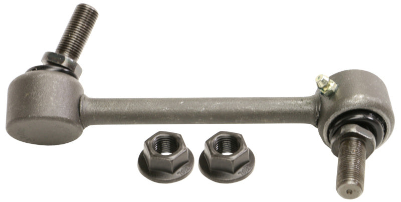 Moog Genesis G80 front right sway bar endlink, compatible with 2017-2020 models, showing the metal link with mounting hardware.