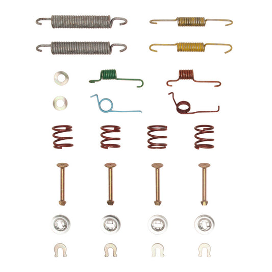 DFC rear drum brake hardware kit for Toyota Echo 2000-2005, includes brake spring and shoe retaining clips for drum brake repair