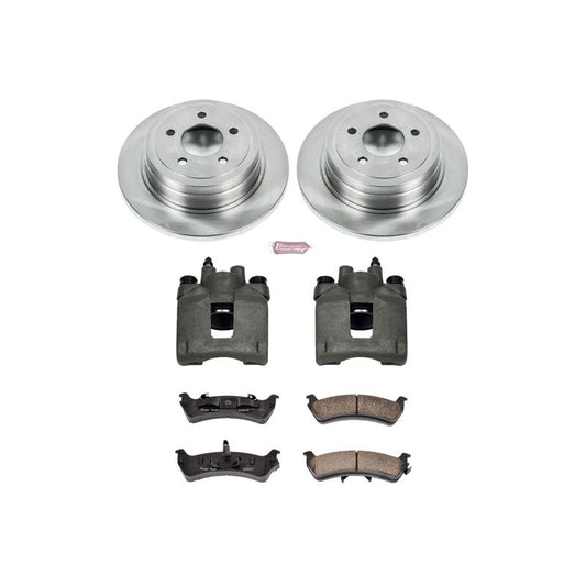 PowerStop rear brake kit with calipers for 2003 Ford Explorer Sport, includes OE-style brake components for reliable stopping power.