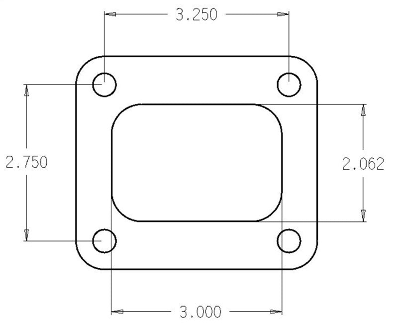 Cometic Turbo FLG T4 Garrett exhaust inlet gasket with .010 inch thickness for turbocharger exhaust systems.