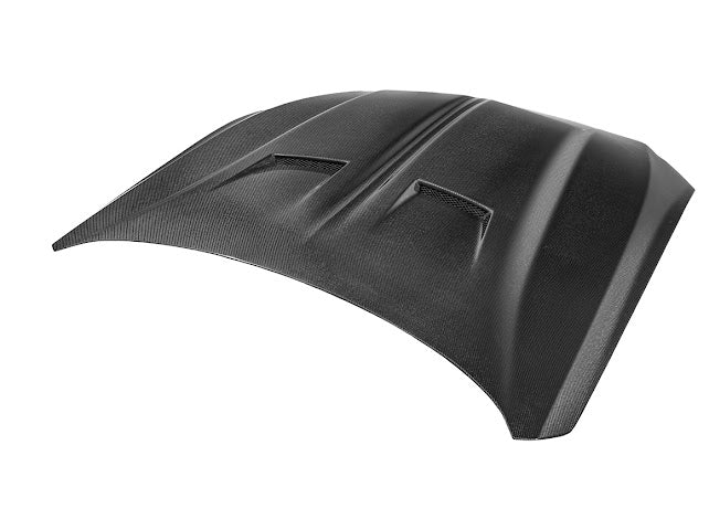 2024-UP FORD MUSTANG S650 | S550 SUPER SNAKE STYLE CARBON FIBER FRONT VENTED HOOD