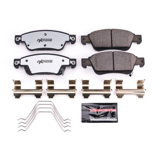 PowerStop Z26 Extreme Street brake pads for 2007-2008 Infiniti G35 front, with hardware, high-performance brake component