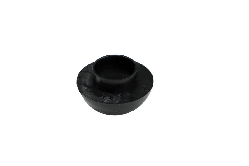 Ridetech lower Delrin ball half for coilover and shockwave shock mount, shown in close-up with mounting details.