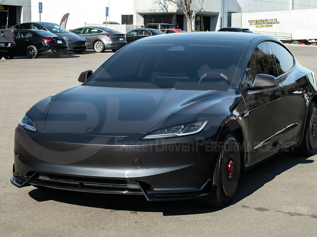 2024-Up Tesla Model 3 | Carbon Fiber Tape On Side Mirror Cap Covers Pair