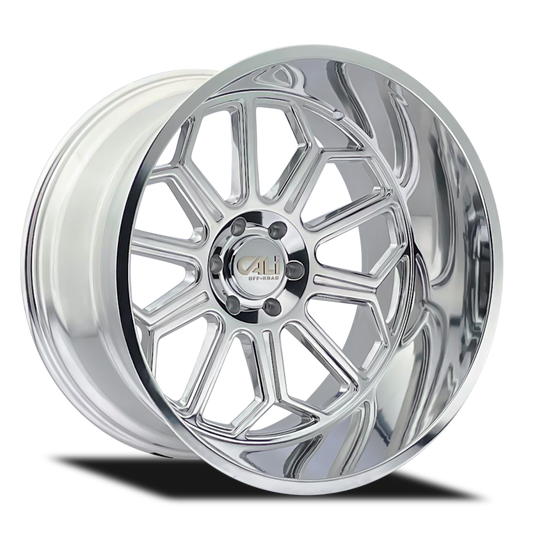 Cali Off-Road 9117 Auburn polished cast wheel, 20x10 inches, 6x139.7 bolt pattern, -25mm offset, 106mm hub