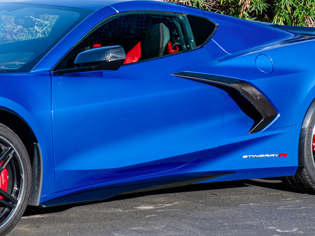 2020+ CHEVROLET CORVETTE C8 STINGRAY | Z06 PACKAGE SIDE SKIRTS ROCKER PANELS GROUND EFFECTS