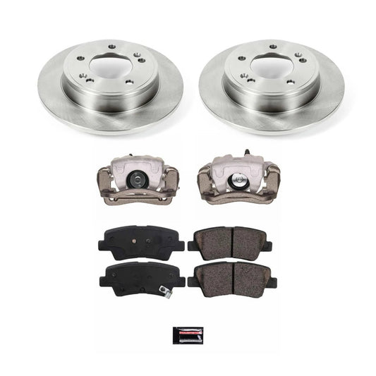 PowerStop rear brake kit for Hyundai Elantra GT (2013-2017) with calipers, OE-style brake system, automotive repair part
