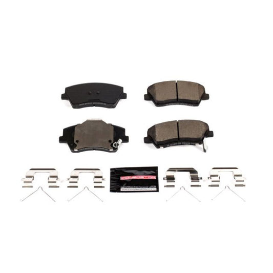 PowerStop Z23 Evolution Sport brake pads for 2017-2019 Hyundai Elantra front, performance brake pads with hardware included.