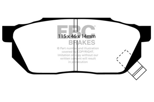 EBC Greenstuff front brake pads for 1984-1987 Honda Civic CRX 1.5 DX performance braking system