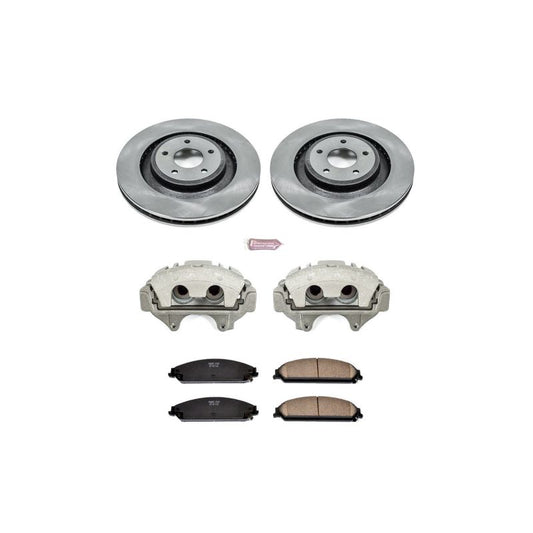 PowerStop OE front brake kit for Chrysler 200 2013-2014, includes calipers and brake components for reliable stopping power.