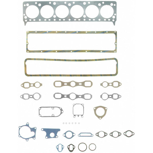 Fel-Pro HS 7391 S-4 engine cylinder head gasket set showing multiple gaskets and seals for automotive engine repair.