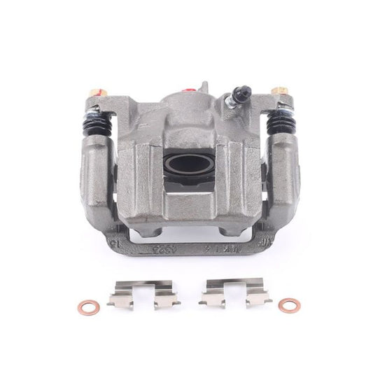 PowerStop OE rear right brake caliper with bracket for 2011-2017 Honda Odyssey, showing the black caliper assembly and mounting bracket.