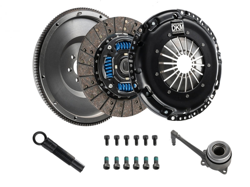 DKM Clutch 2.0 VW/Audi A3 FSI 6 Bolt Motor OE Style clutch kit with flywheel, designed for 258 ft/lbs torque.
