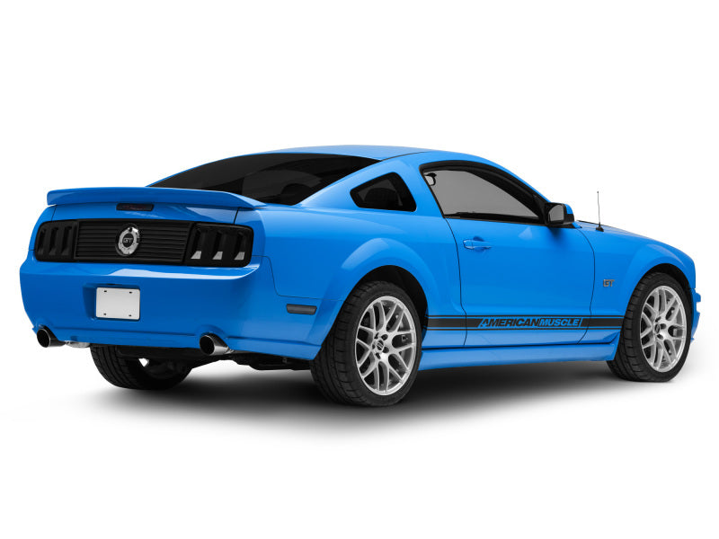 Smoked Raxiom LED side markers for 2005-2009 Ford Mustang, showing sleek, smoked lens with LED indicators on the vehicle side.