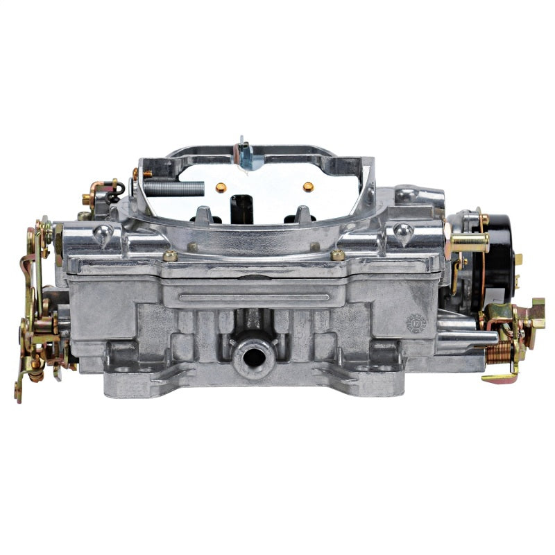 Edelbrock Thunder Series 4-Barrel carburetor with 800 CFM, electric choke, satin finish, designed for high-performance engines.