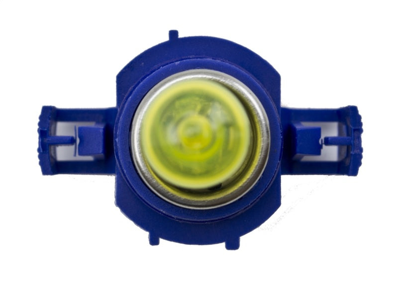 Pair of Hella H16/9009 12V 35W Xen Pure Yellow XY bulbs for vehicle headlights, showcasing the yellow-tinted bulb design.