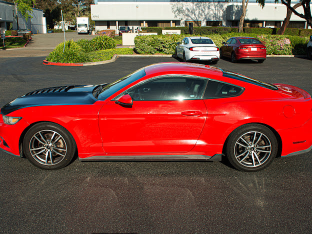 2015-23 FORD MUSTANG GT350 COUPE | PERFORMANCE PACKAGE SIDE SKIRTS ROCKER PANELS EXTENSION GROUND EFFECTS