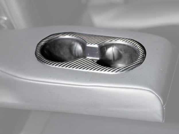 2020-UP TESLA MODEL 3 & Y CARBON FIBER INTERIOR REAR WATER CUP FRAME