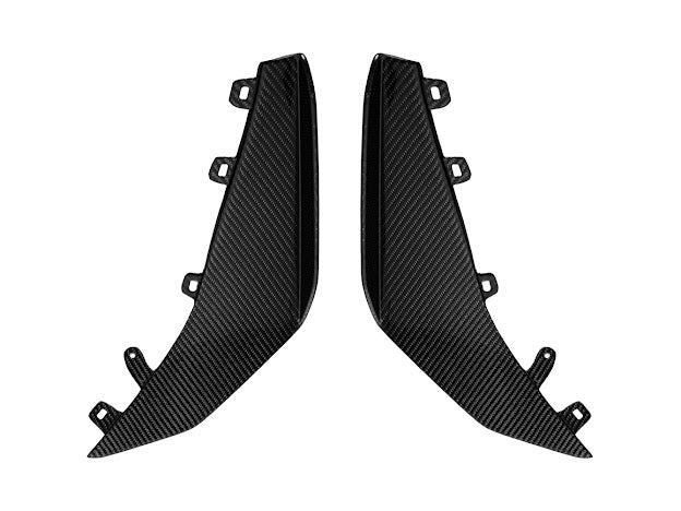 2023+ CHEVROLET CORVETTE C8 Z06 & E-RAY | Z07 PERFORMANCE PACKAGE CARBON FIBER LIP SPLITTER GROUND EFFECTS WITH CANARDS