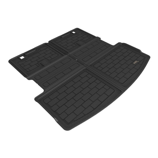 Black 3D MAXpider Kagu cargo liner for 2020-2022 Ford Explorer, rubber floor mats with textured surface and raised edges.