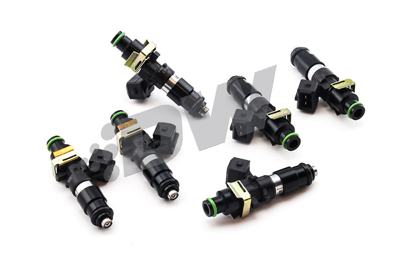 DeatschWerks Bosch EV14 1200cc fuel injectors set for 93-98 Toyota Supra TT, with 11mm O-ring for top feed installation.