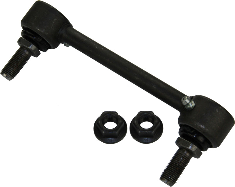 Moog Nissan NV1500 rear sway bar endlink, automotive suspension part, showing the metal link with mounting bushings.