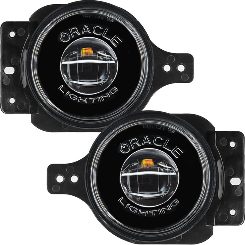 Oracle Lighting high-performance LED fog lights for Jeep Wrangler JL and Gladiator JT, no halo, bright white illumination.