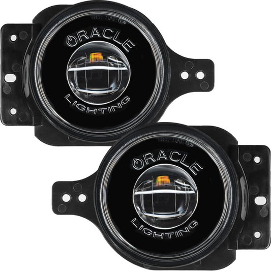 Oracle Lighting high-performance LED fog lights for Jeep Wrangler JL and Gladiator JT, no halo, bright white illumination.
