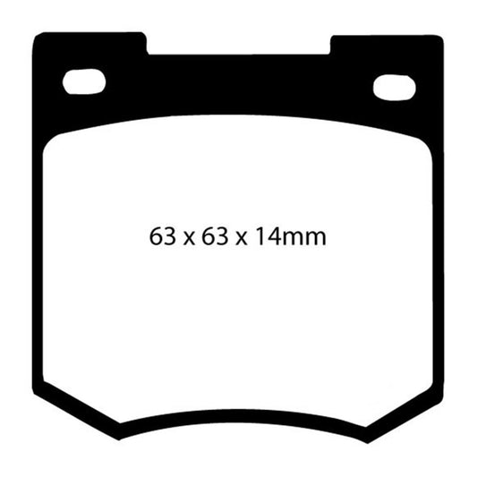 EBC Redstuff front brake pads for Sunbeam Tiger 4.7, high-performance replacement brake pads, red friction material, durable brake system component