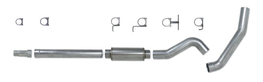 Diamond Eye Performance 5-inch catback exhaust for 2003-2007 Ford F250/F350 6.0L trucks, showcasing polished stainless steel piping.