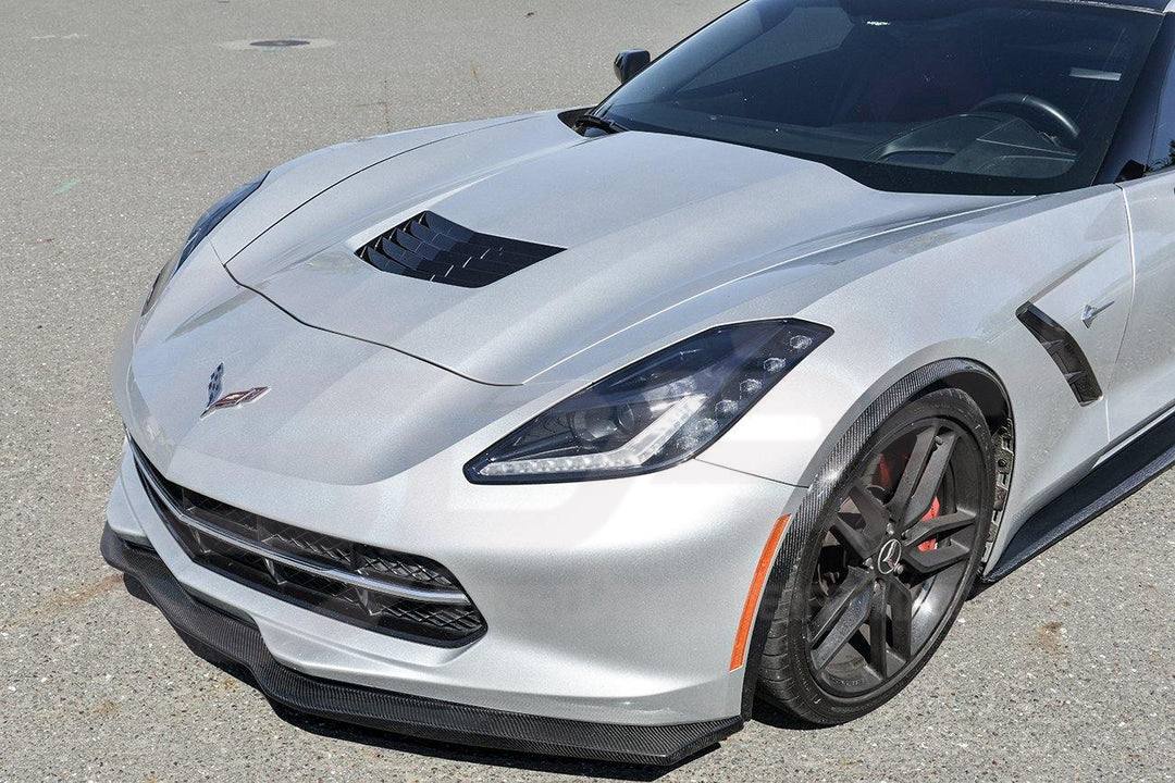 2014-2019 CORVETTE C7 STINGRAY & Z51 | FRONT SPLITTER LIP & SIDE SKIRTS ROCKER PANELS GROIND EFFECTS