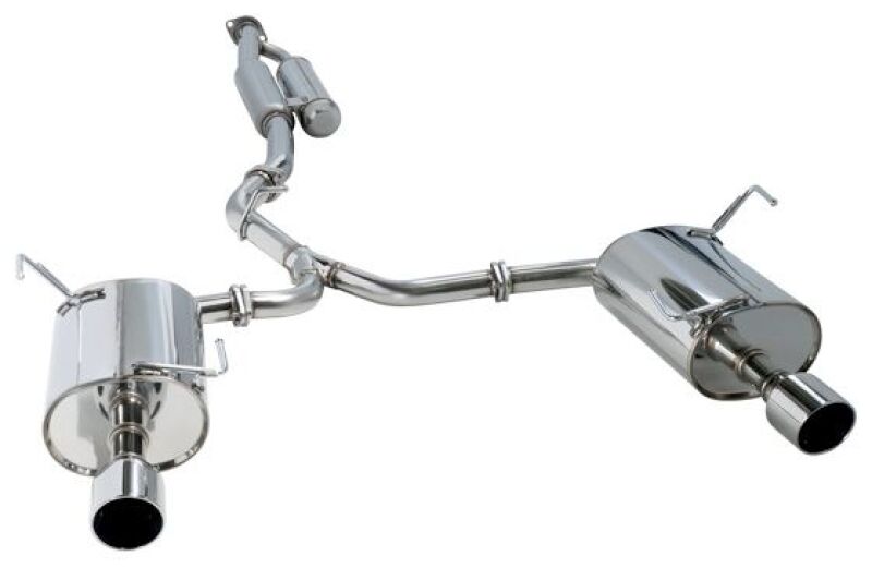 HKS Super Turbo Muffler catback exhaust system for Subaru Levorg VMG FA20 engine, featuring polished metal and performance design.