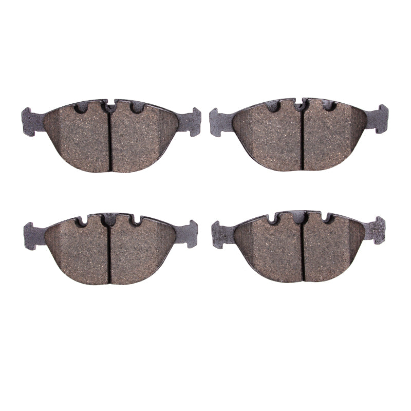 R1 Concepts BMW X5 front ceramic brake pads, OE type, showing the brake pad components and packaging.