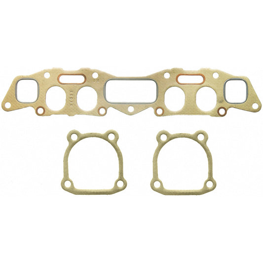 Fel-Pro Nissan intake and exhaust manifolds gasket set, durable and precise fit for Nissan engines, shown in the image.
