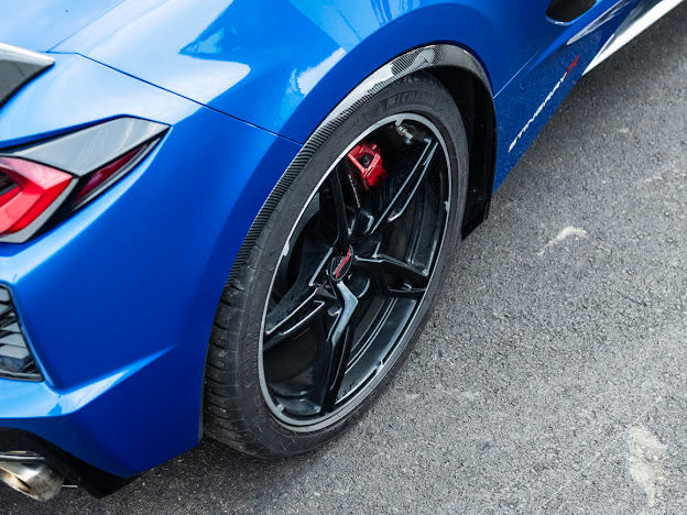 2020+ CHEVROLET CORVETTE C8 CARBON FIBER SIDE WHEEL FENDER PAIR