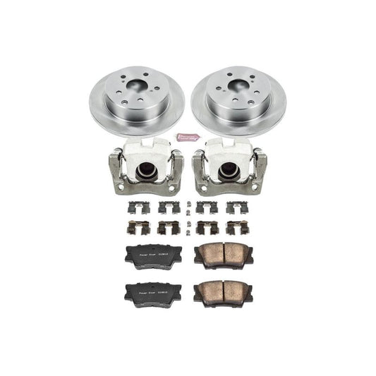PowerStop rear brake kit with calipers for Lexus HS250h, includes OE-style brake components and hardware.