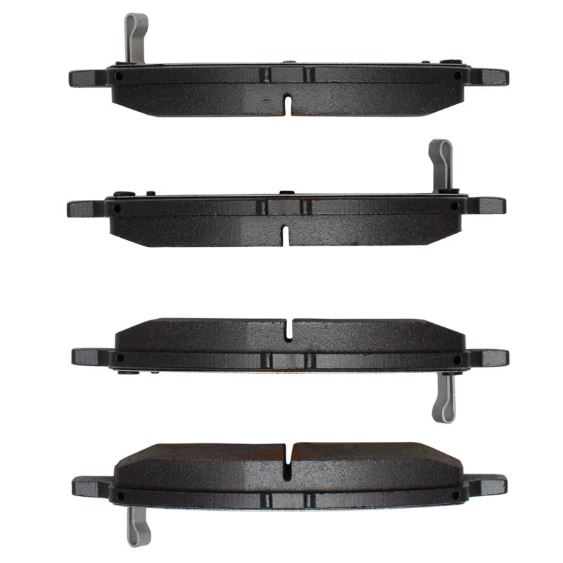 R1 Concepts OE ceramic brake pads for Dodge Dart 2013-2016 rear, showing the black brake pad with metal backing plate