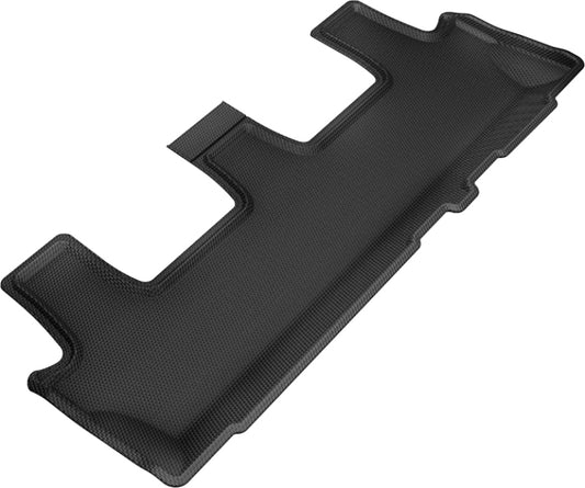 Black 3D MAXpider rubber floor mats for 3rd row of 2018-2020 Lincoln Navigator and Ford Expedition or Expedition SUV.