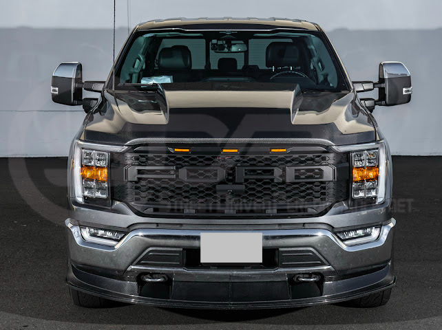 2021-Up Ford F-150 | SDP Performance CARBON FIBER 2Pcs Front Bumper Lip Splitter Ground Effects