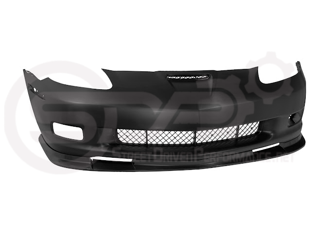 2005-2013 CHEVROLET CORVETTE C6 BASE | C6 ZR1 STYLE PRIMER BLACK FULL FRONT BUMPER CONVERSION KIT (Copy)
