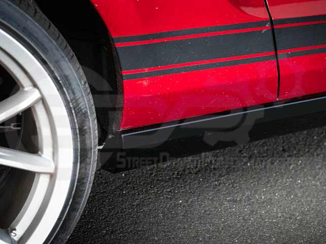 2010-2014 FORD S197 MUSTANG | GT500 STYLE SIDE SKIRTS EXTENSION PAIR ROCKER PANELS GROUND EFFECTS