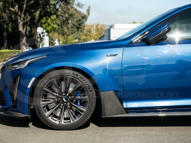 2022-Present Cadillac CT5-V Blackwing | CARBON FIBER Lower Side Fender Vent Trim Panel Replacement (Pair)