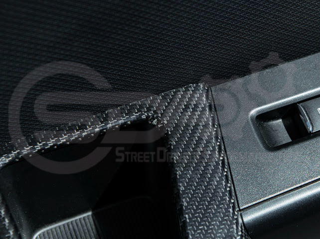 2021-UP FORD F-150 | FACTORY STYLE CARBON FIBER REAR DOOR TRIM ARMREST CUP HOLDER PANEL COVER