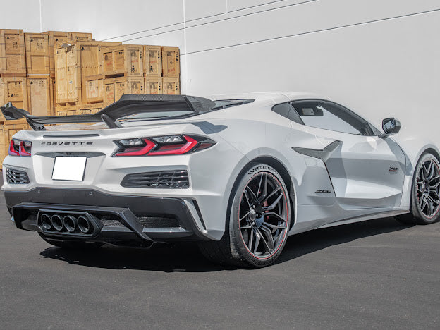2020+ CORVETTE C8 Z06 | CARBON FIBER HIGH WING SPOILER *ADD-ON* WICKERBILL PAIR