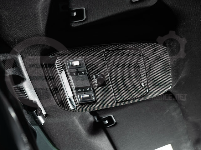 2021-Up Ford F-150 | Dry Carbon Fiber Overhead Console Front Map Lamp Frame Panel