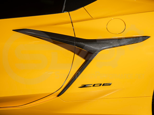 2023+ CHEVROLET CORVETTE C8 Z06/ E-RAY / ZR1 | CARBON FIBER SIDE AIR INTAKE DOOR GARNISH LOWER TRIM PAIR