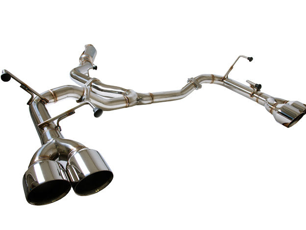 2015-2021 SUBARU WRX STI | MUFFLER DELETE QUAD TIPS CAT-BACK EXHAUST WITH CHROME TIPS
