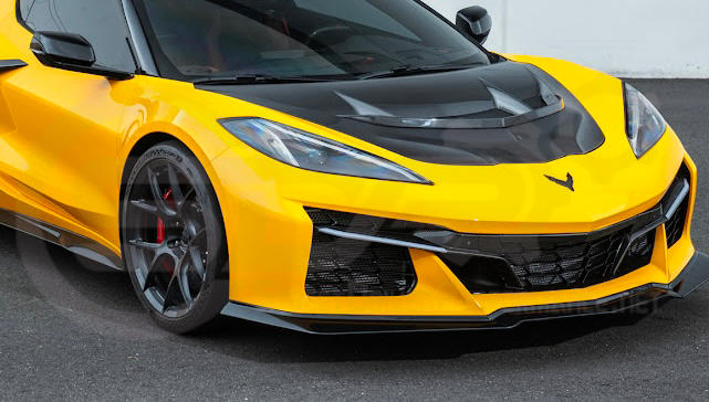 2023-Up Corvette C8 Z06 | Z07 Extended Package CARBON FIBER Front Lip Splitter Ground Effects